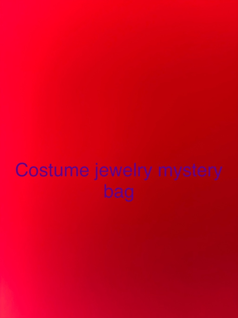 Costume jewelry mystery bag